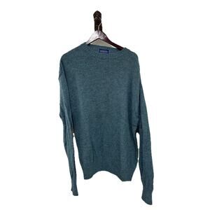 Pendleton 100% Wool Crew Neck Pullover Teal Blue Size XL